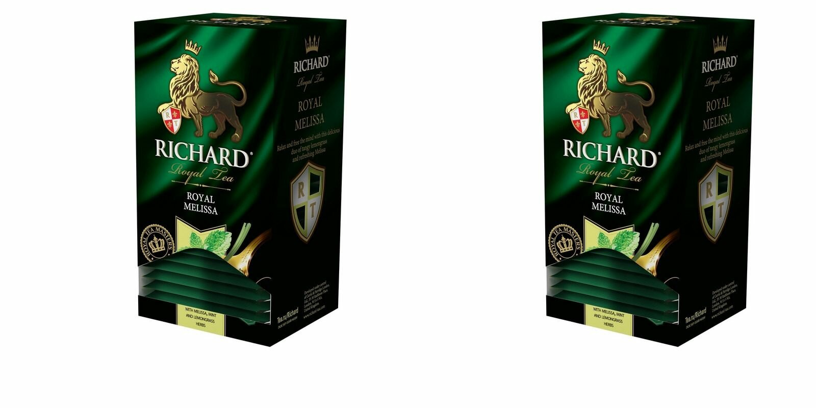 Richard Чай в пакетиках Royal Melissa, зеленый, 25 шт, 2 уп