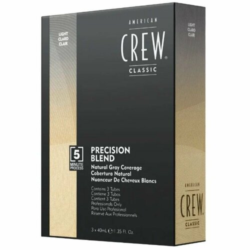 Краска для седых волос светлый оттенок 7/8, American Crew, 3*40 мл american crew precision blend 2 3 камуфляж для седых волос темный натуральный 40 мл