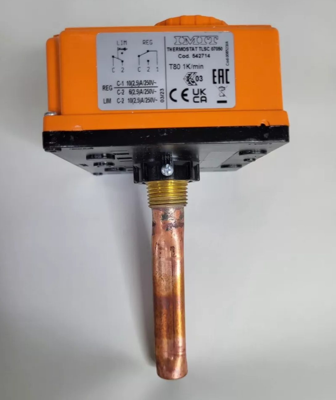 IMIT TLSC 07050 (0-90 С) Терморегулятор термостат погружной регулируемый и аварийный в корпусе