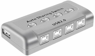 Разветвитель кабеля, USB-переключатель switch для сканера, принтера 4-1. USB 2.0 switcher