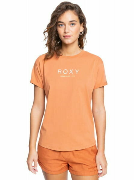 Футболка Roxy, хлопок, размер S, оранжевый