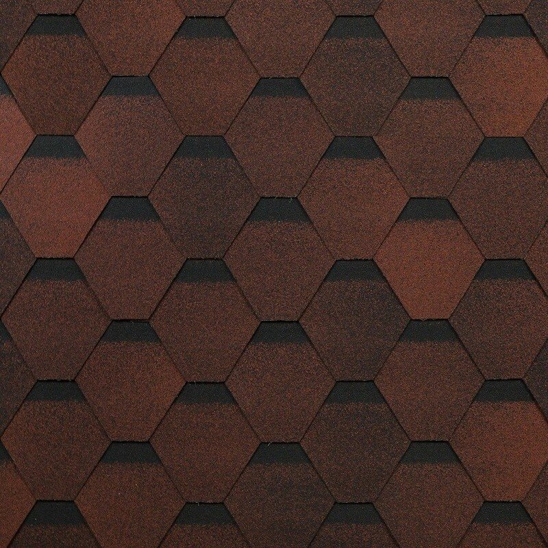 фото Гибкая черепица технониколь Оптима красная, 3 м2