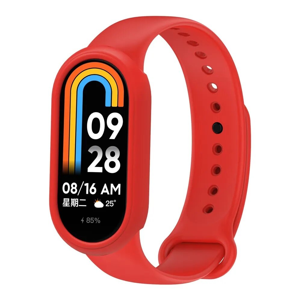 Силиконовый ремешок для Xiaomi Mi Band 8, красный