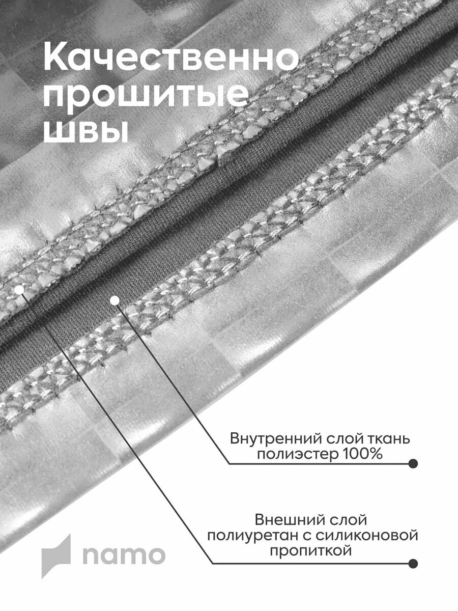 Шапочка для плавания в бассейне непромокаемая, размер 54-56, серебро