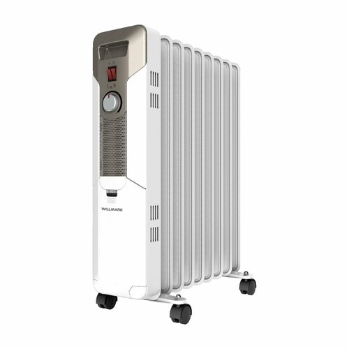 Масляный обогреватель WILLMARK WOR-2309 2000В9 секц3 режима защ от опр белыйсеребр 4600₽