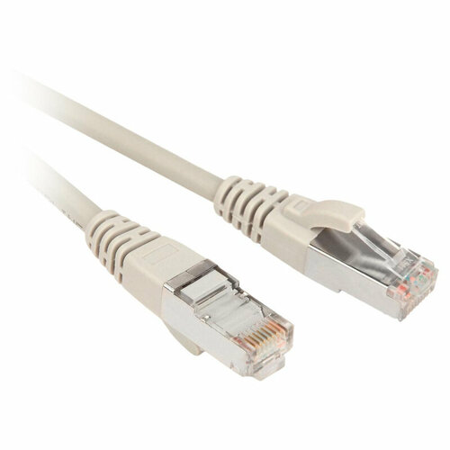 Комплект 5 штук, Патч-корд Hyperline PC-LPM-STP-RJ45-RJ45-C5e-5M-LSZH-GY, Cat.5e, 5м, серый