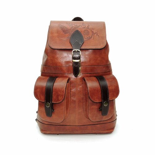 фото Рюкзак kalinovskaya, фактура гладкая, коричневый