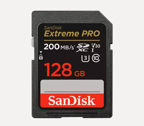 Изображение товара Карта памяти SanDisk SDXC 128GB Extreme Pro UHS-I V30 U3 R200/W90MB/s