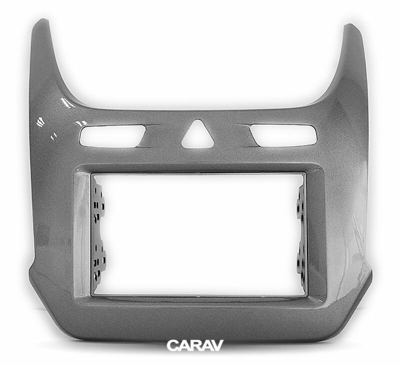 Рамка Carav для магнитолы 2din для Chevrolet Cobalt 2016+/ Ravon R4 2016+, 7 дюймов, Серебристый глянец