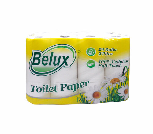 Туалетная бумага Belux 2 слоя 24 рулона 160 листов белая
