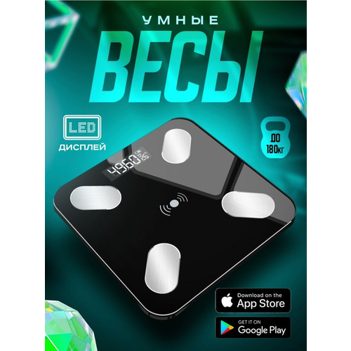 Напольные умные весы c bmi, электронные напольные весы для Xiaomi, iPhone, Android, белые