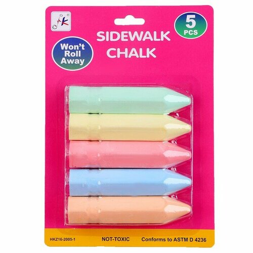 Мелки для рисования Карандаши набор 5 цветов размер 1 шт 25 10 см 468₽