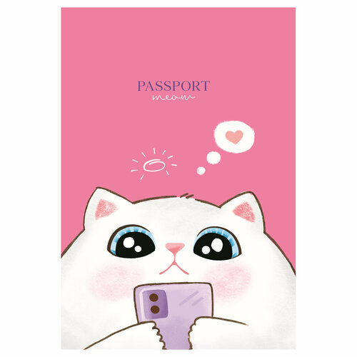 обложка для паспорта meshu meow пвх 2 кармана ms 47040 Обложка для паспорта MESHU, розовый