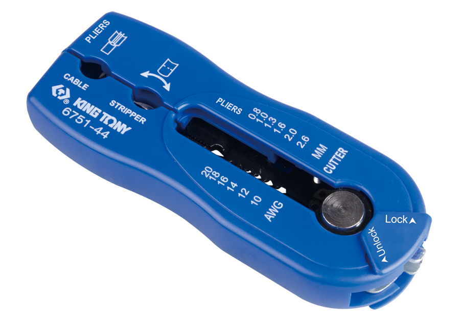 Стриппер многофункциональный для зачистки и резки провода KING TONY 6751-44