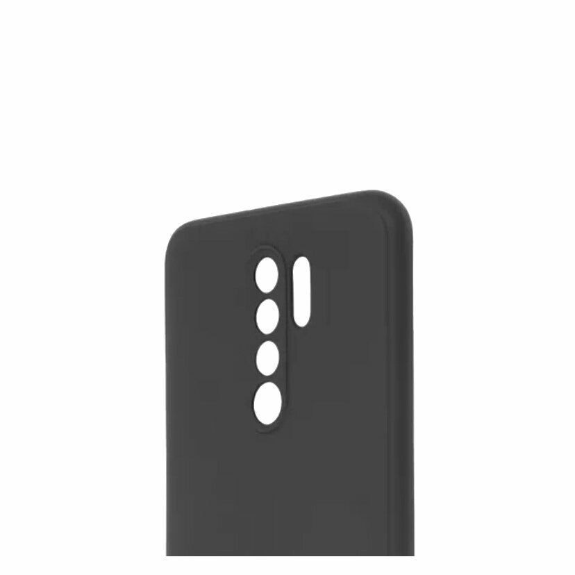 Чехол матовый для Xiaomi Redmi 9, черный — фото 1