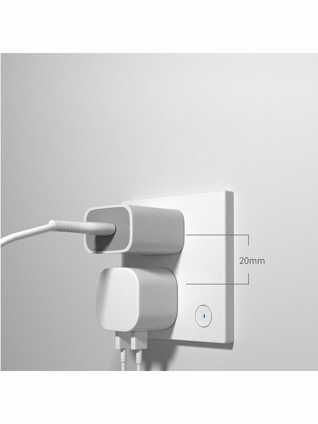 Умная розетка Xiaomi Ptxzn Smart Wall Socket Five-hole Ivory White