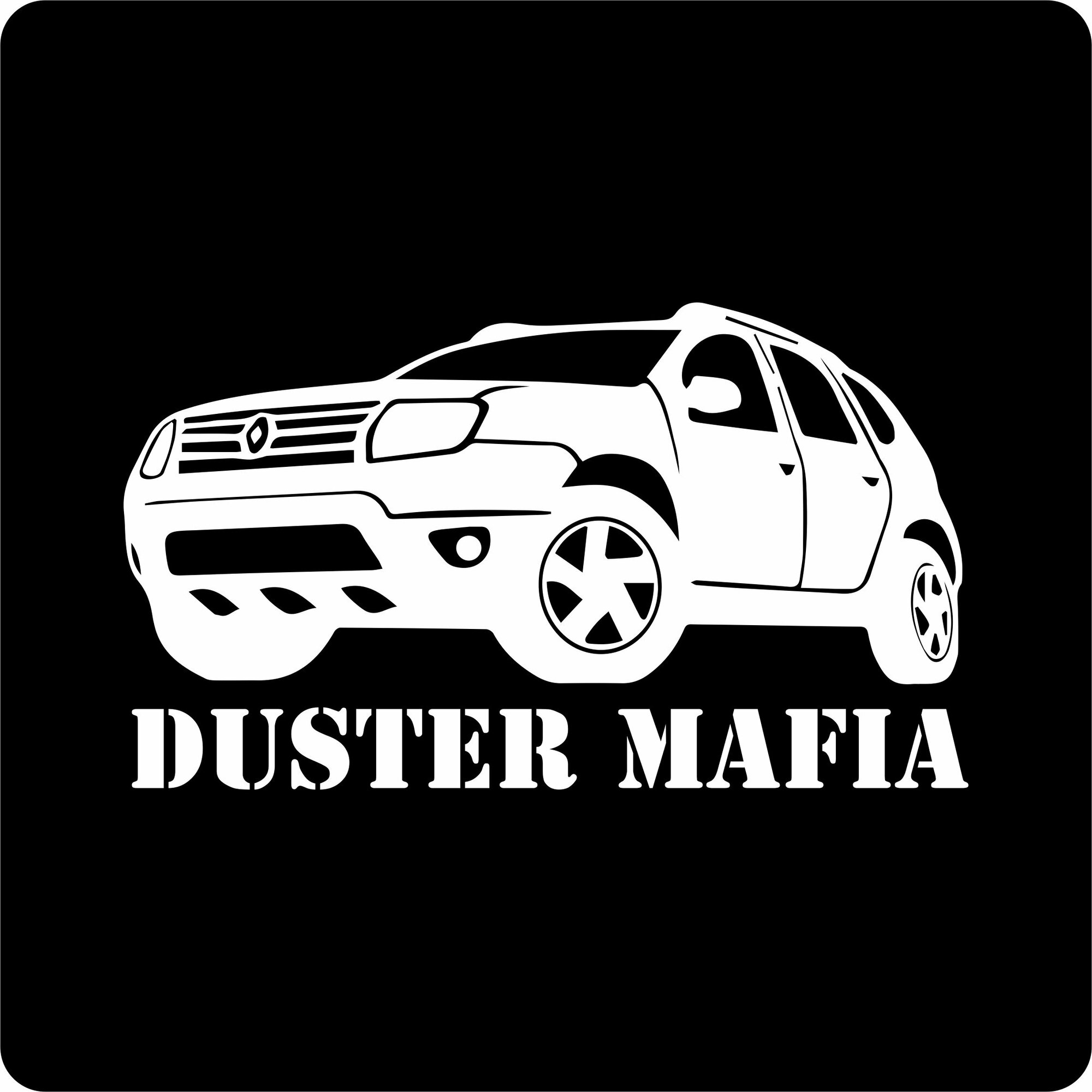 Наклейки на авто стикеры "Duster Mafia" 25х14 см.