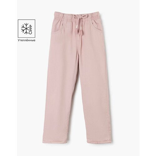 Брюки  Gloria Jeans для девочек демисезонные, размер 12 мес, розовый