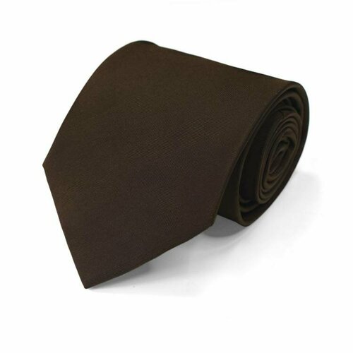фото Галстук celine, натуральный шелк, однотонный, для мужчин, коричневый