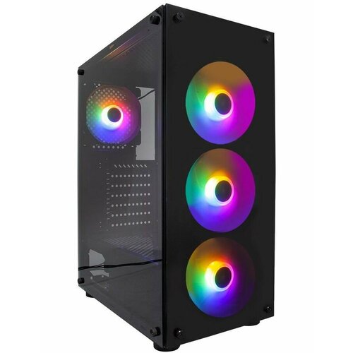 Корпус 1stPlayer Fire Dancing V3-B-4F1 корпус 1stplayer fire dancing v3 b atx tg 4x120mm led fans inc v3 b 4f1