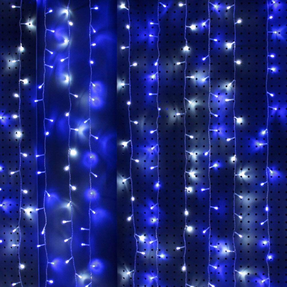 фото Светодиодная гирлянда "Занавес" 285 светодиодов 5 метров, цвет свечения: белый теплый