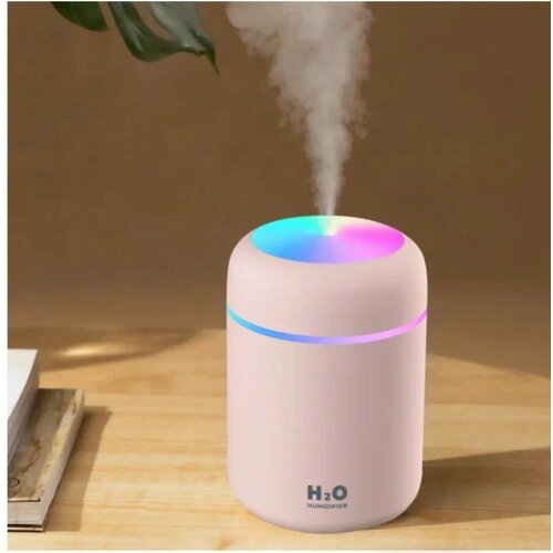 Аромадиффузор Humidifier Н2О Lider ультразвуковой с подсветкой розовый 379₽