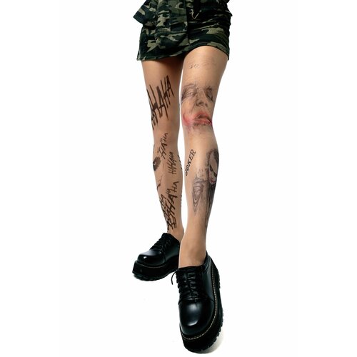 фото Колготки, 40 den, размер 1-4, разноцветный stop tattoo