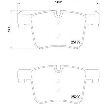 Колодки BMW 1 (F20) 11/10-> BREMBO P06075