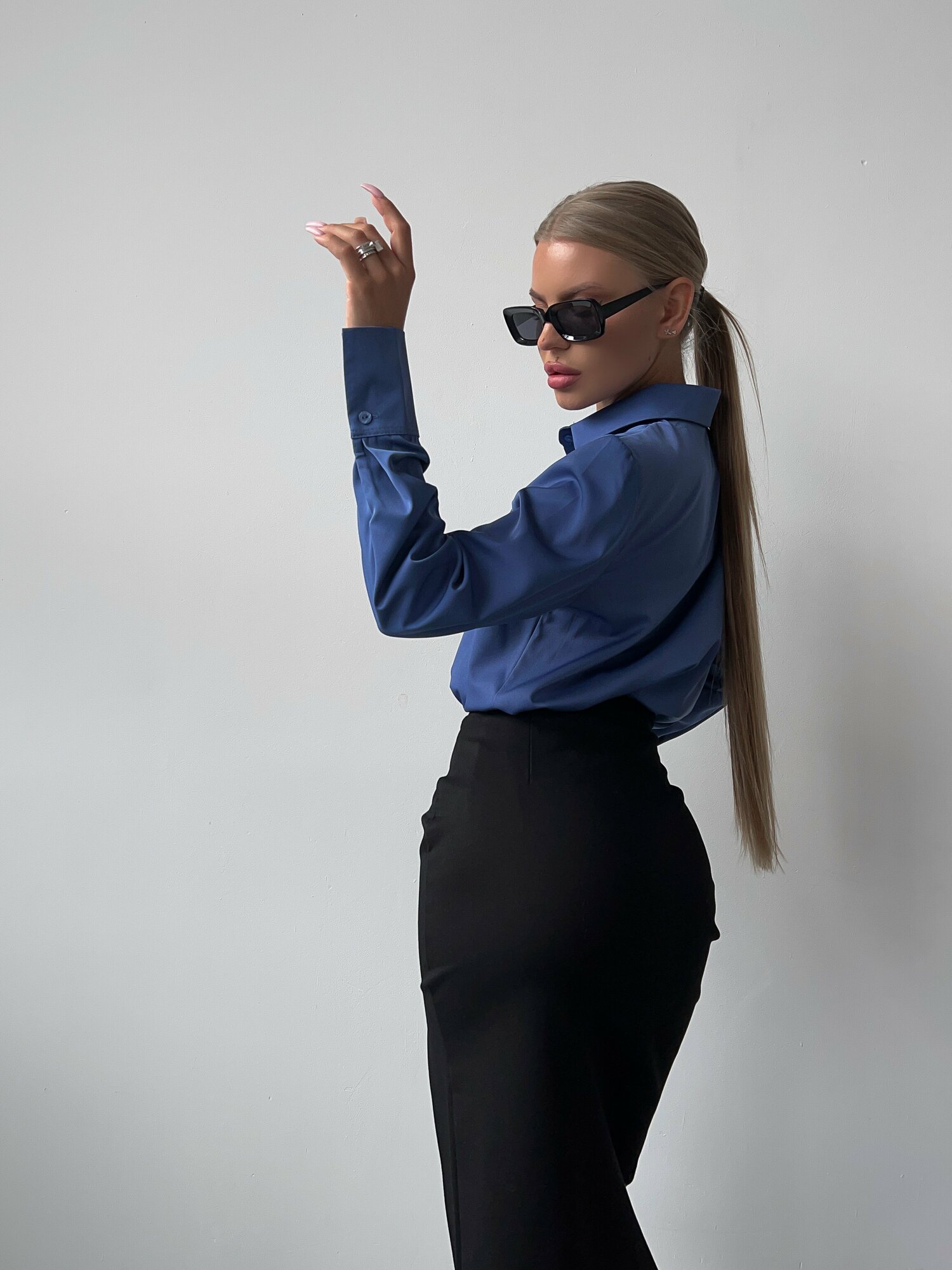 Рубашка ZoyaGrace, размер 44, синий — фото 1