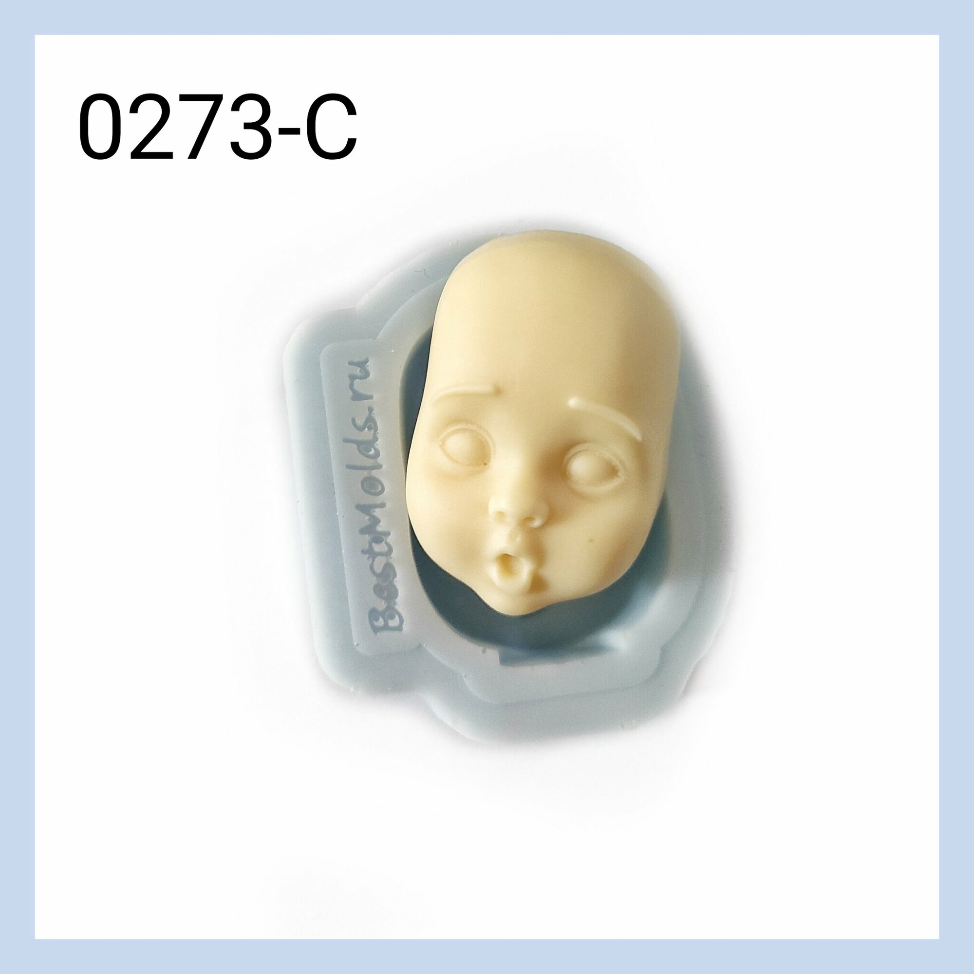 фото Молд силиконовый "Лицо для изготовления куклы Маняша" средний