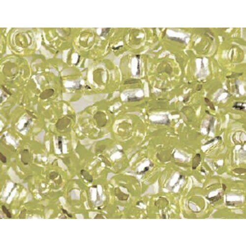 Бисер Preciosa 78152 Прозрачный дымчатый зелено-желтый золь-гель solgel с серебряной линией 100 23 мм 5 г цена за 2 уп 328₽