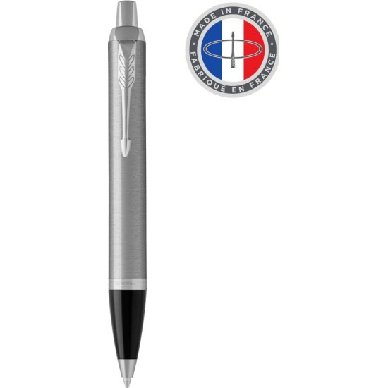 Ручка шариковая Parker IM Essential K319 (CW2143631) Brushed Metal CT M чернила син. подар. кор.