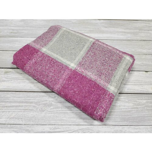 07/SOFA Бел/дым/фукс 140х200 Палермо плед овечья шерсть