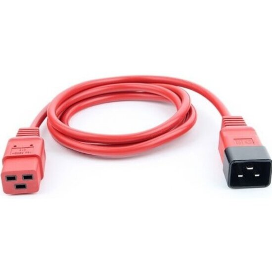 PowerCube Шнур ПВС-АП 3*1,5 C19-C20, красный, 1,8 м, 16А 250В 2шт (RPC-189C191,8KO) - фото №2