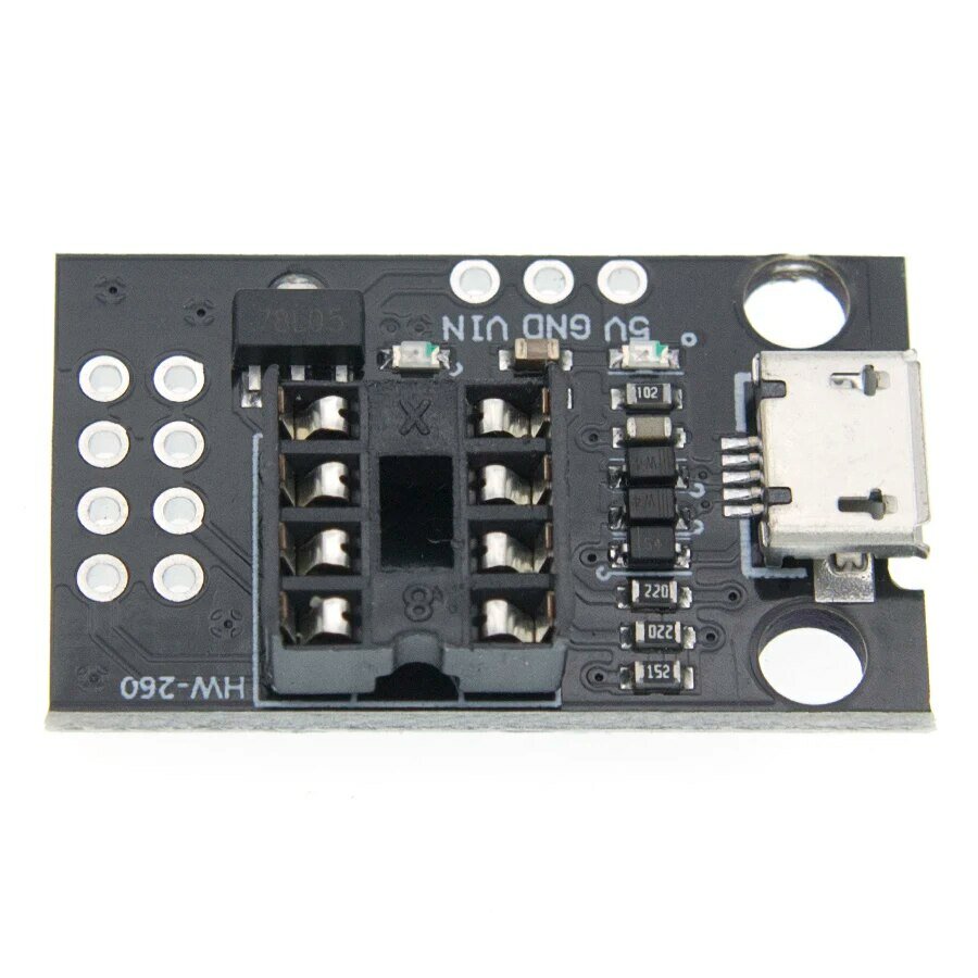 Micro-USB адаптер для микроконтроллеров ATtiny 13 / 25 / 45 / 85, 1 шт.