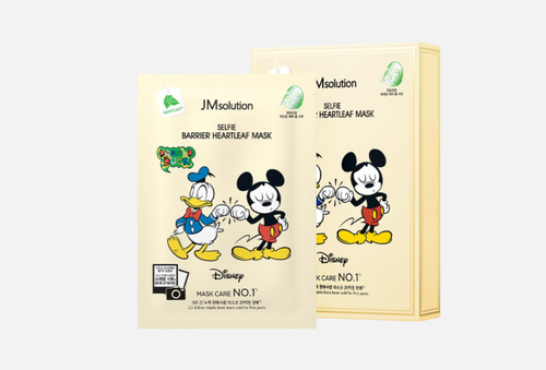 Успокаивающая тканевая маска с экстрактом хауттюйнии JM Solution Disney Collection Selfie Barrier Heartleaf Mask, 1шт