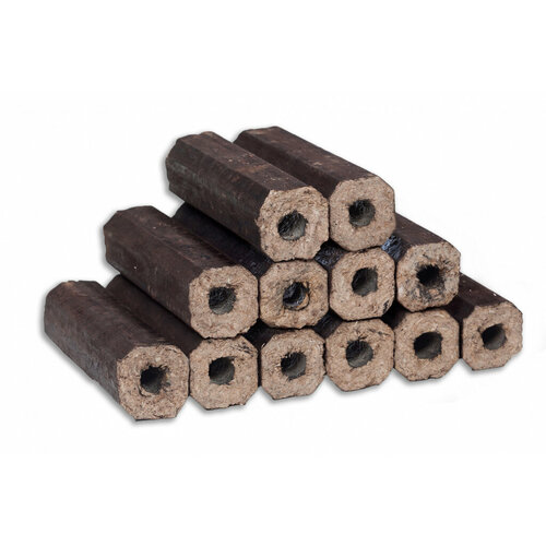 топливные древесные брикеты pini kay 10 кг евродрова 12 шт в уп твердое топливо для каминов печей бань котлов мангалов сухое горючее Брикет древесный Pini Kay ОМ (10 кг)