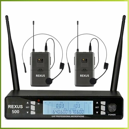 REXUS 500 HG - вокальная радиосистема, головная гарнитура , диапазон UHF