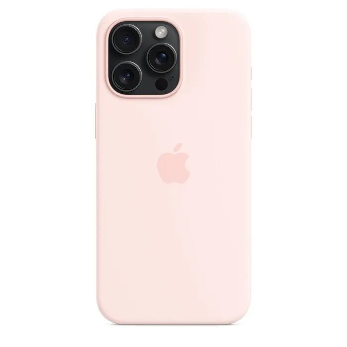 Противоударный, силиконовый чехол Silicone Case MagSafe для iPhone 15 Pro Light Pink