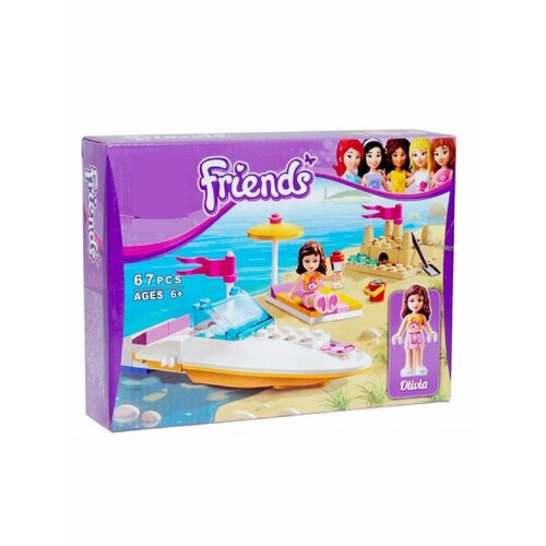 Конструктор Подружки, Быстроходный катер Оливии, 10134