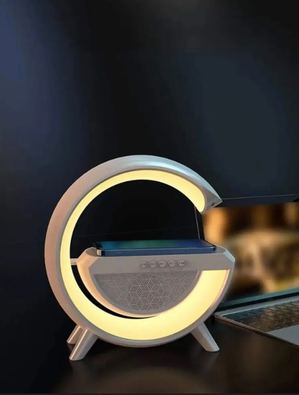Bluetooth колонка - ночник LED Wereless Chаrging Speaker — фото 6