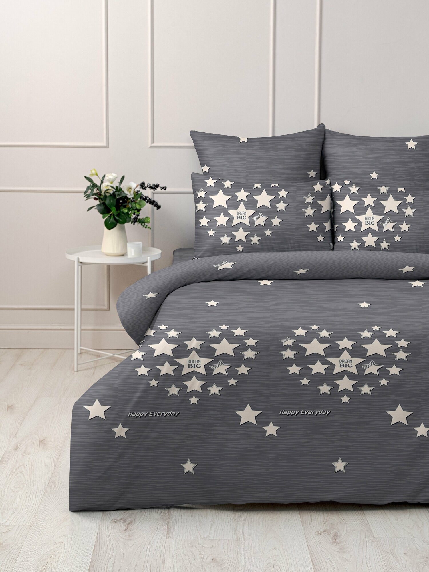 Постель детская евро комплект постельного белья постелька 37 текстиль для дома Бояртекс звезды наволочка поли сатин
