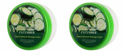 DEOPROCE Крем для лица очищающий с экстрактом огурца PREMIUM CLEAN & DEEP CUCUMBER CLEANSING CREAM 300г - 2 штуки