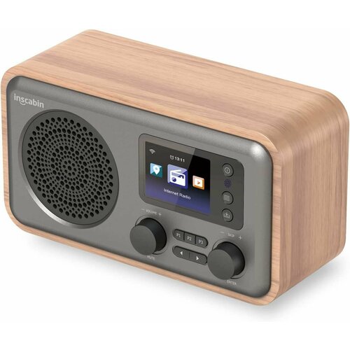 Интернет-радио Inscabin IR-D8 Cherry (WiFi, FM, DAB, Bluetooth, USB Playback, деревянный корпус, 2,4