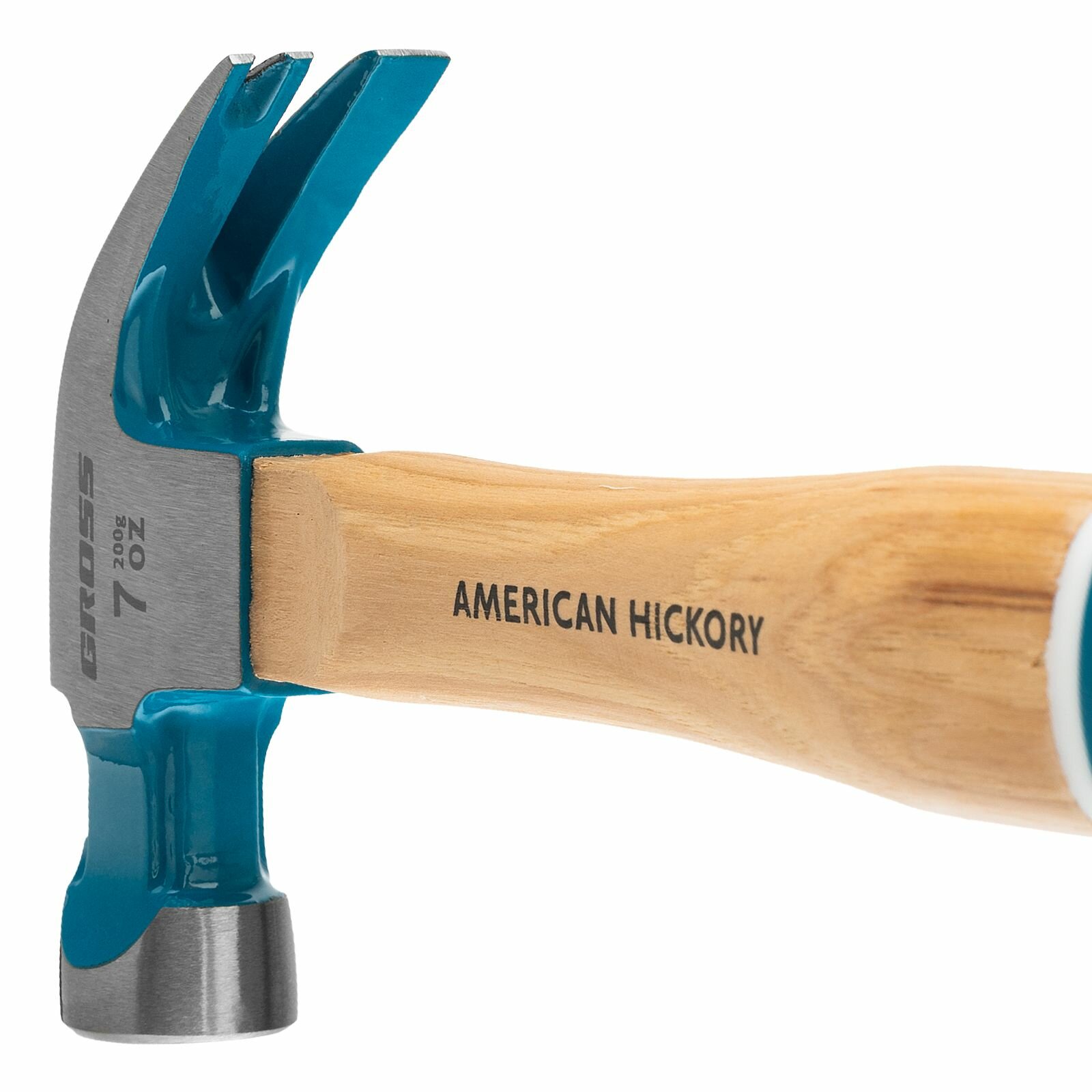 Молоток-гвоздодер 200 г угол 45 магнит обрезиненная рукоятка American hickory GROSS 10414