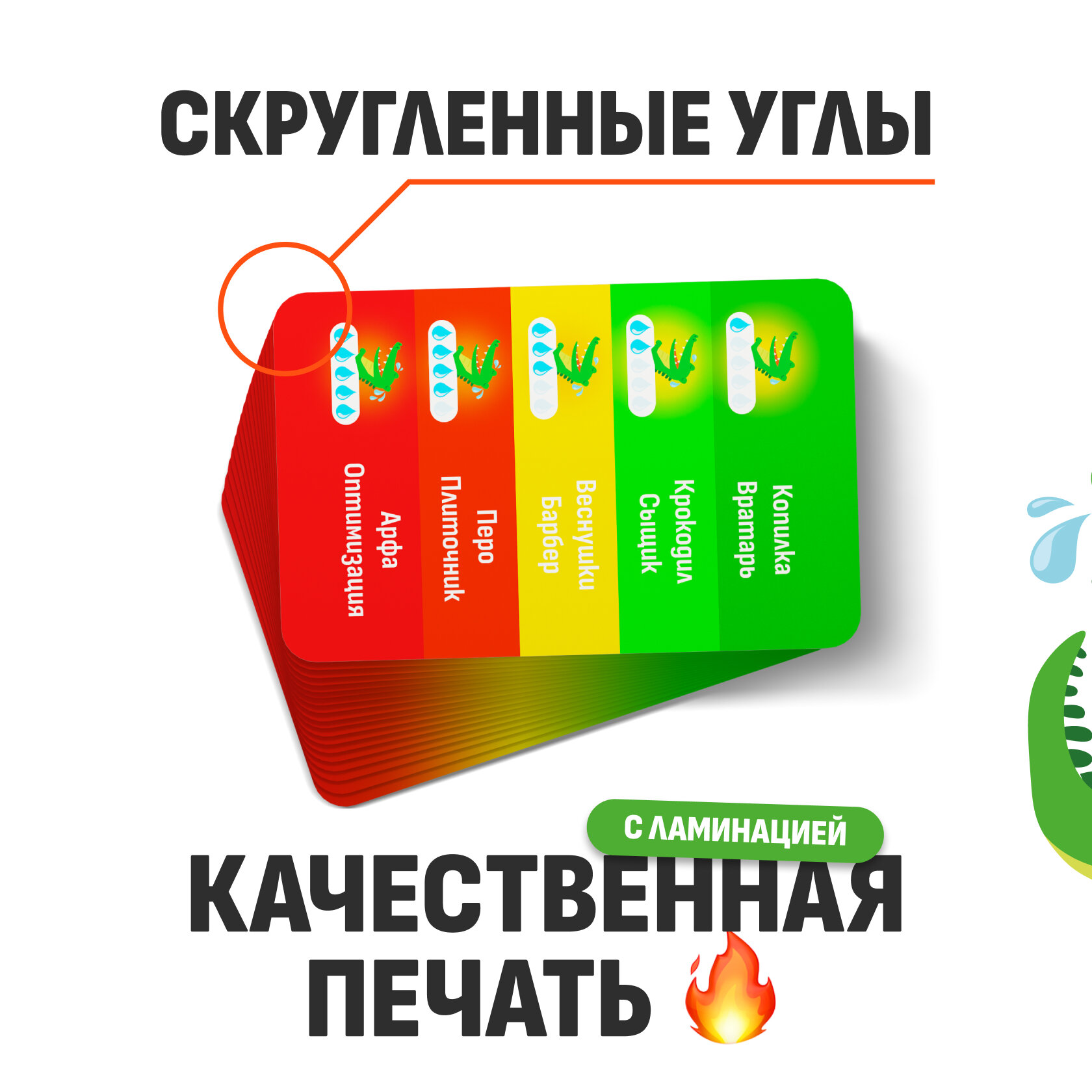Настольная игра в угадай слова по жестам Крокодил, ассоциативно-логическая, 1000 слов, для семьи, для детей, от Мемограм — фото 1