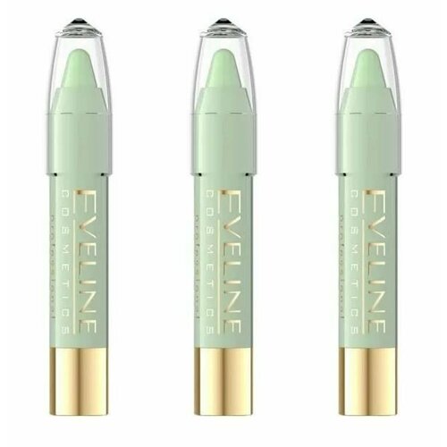 Eveline Cosmetics Корректирующий карандаш Art Professional Make-up Тон 4 Green, 3 шт eveline корректирующий карандаш art professional make up тон 04