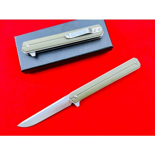 Нож складной флиппер Five Pro Москит classic сталь D2, хаки складной нож five pro флиппер urban tanto сталь d2
