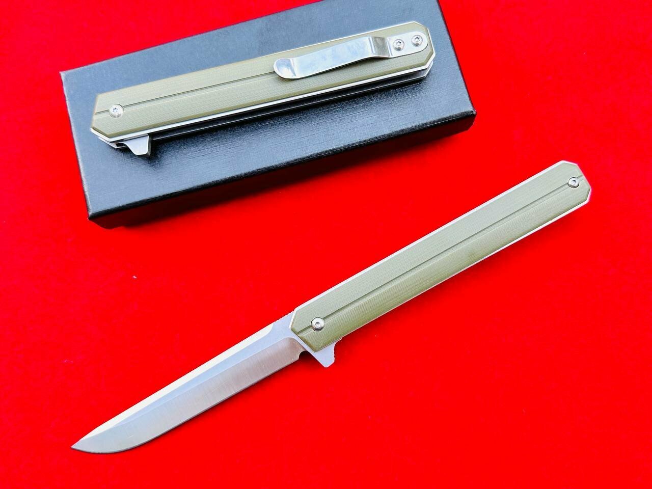 Нож складной флиппер Five Pro Москит classic сталь D2, хаки