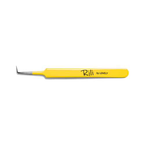 Пинцет для наращивания Rili тип Г (7 мм) (Yellow line) пинцет для наращивания rili тип г 5 мм yellow line